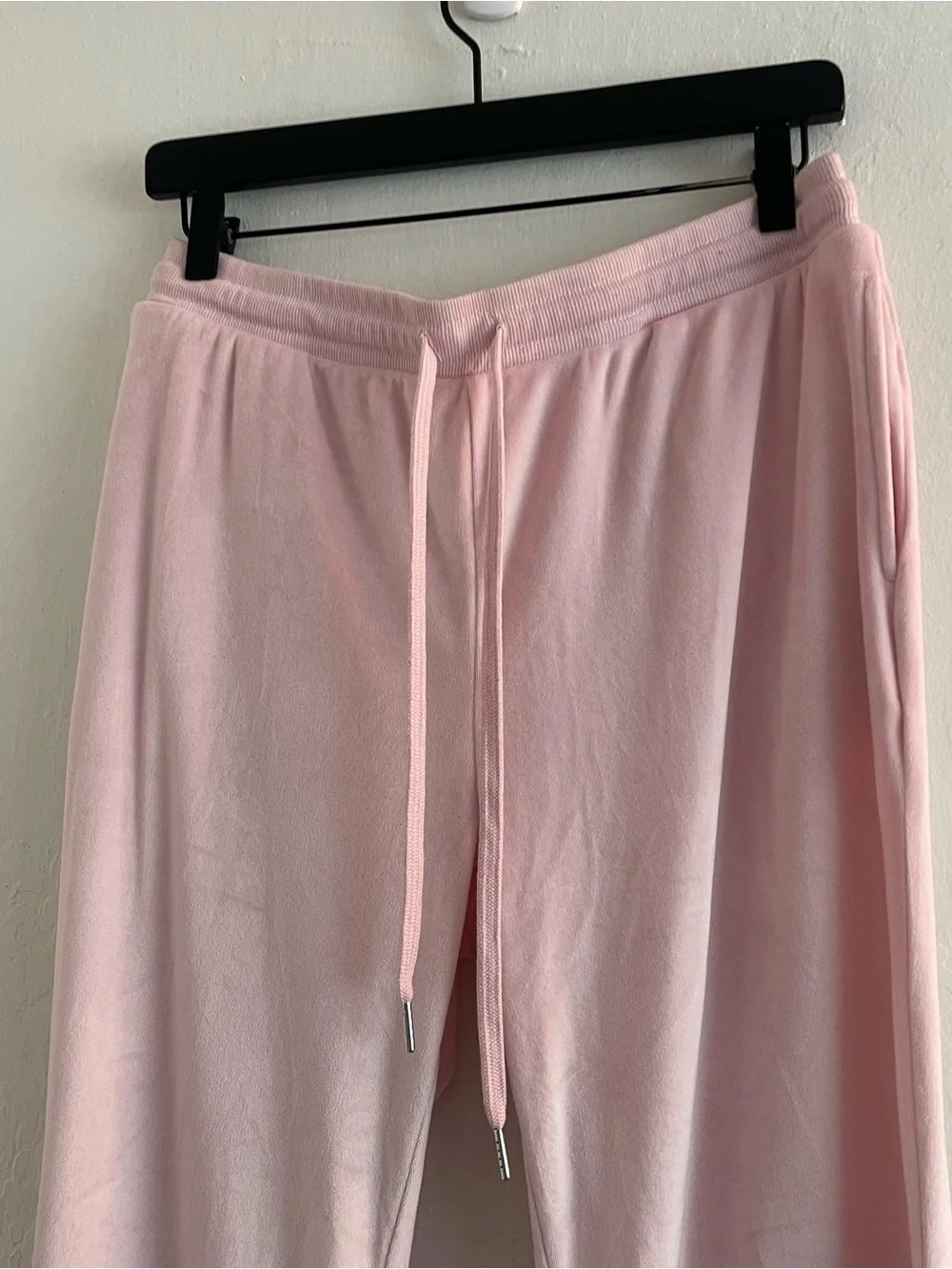 Juicy Couture Baby Pink Juicy Rhinestone Back Velour Pull On Pants Womens Large - Picture 5 of 8